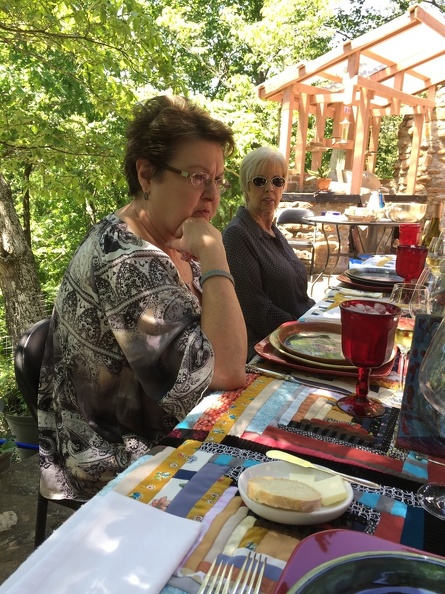 Kathy Williams & Carol Ann Kury during lunch 5-2-2017.JPG