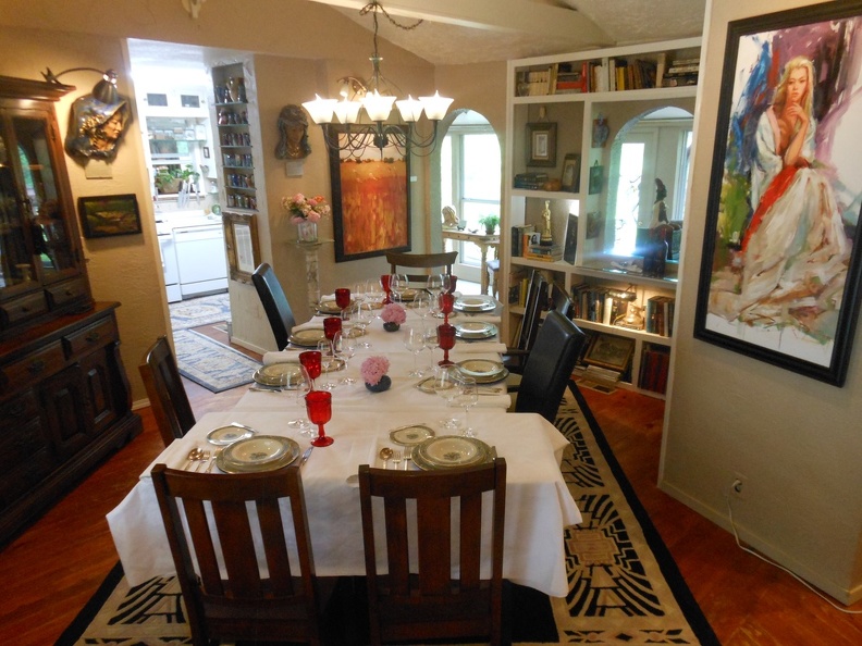 all set for guests to arrive 9 people 5 course dinner and hope for some sales.JPG
