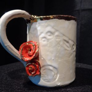 White Lace & Red Roses - Mug- M-20-25